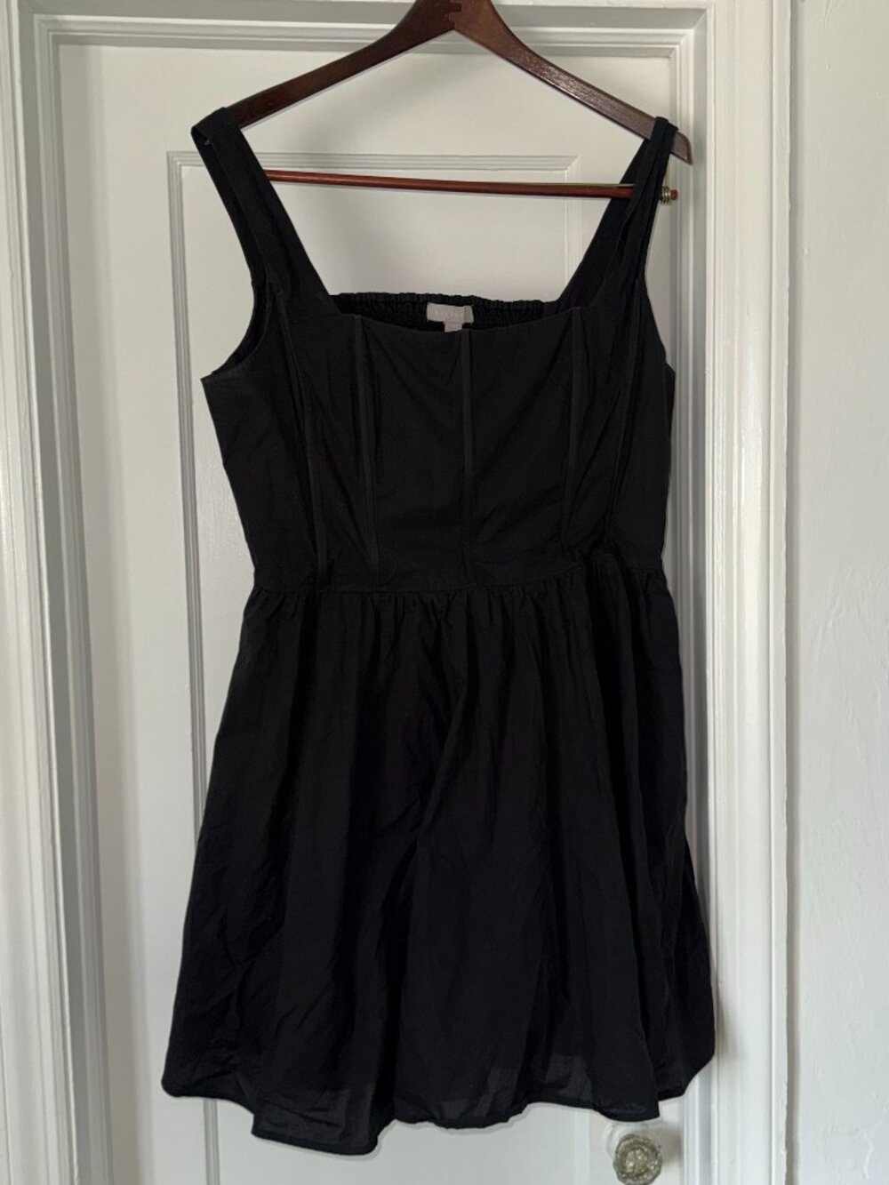 Chelsea Corseted Black Sleeveless Mini Dress